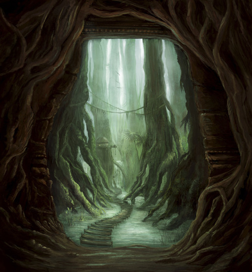 cinemagorgeous:Entrance to a Hidden Place by artist Christian Gerth.