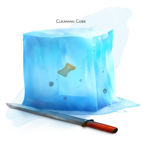 the-griffons-saddlebag:  💎 𝗡𝗲𝘄 𝗶𝘁𝗲𝗺! Cleaning Cube Wondrous item, common ___  This Tiny, sentient piece of an enchanted gelatinous cube is harmlessly soapy, instead of acidic, and enjoys cleaning the surfaces it travels across.