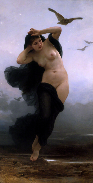 William Adolphe Bouguereau [French. 1825–1905] La Nuit. 1883