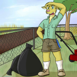 Adam&rsquo;s helping out your elderly aunt and uncle with their yard work, isn&rsquo;t that nice of him.
