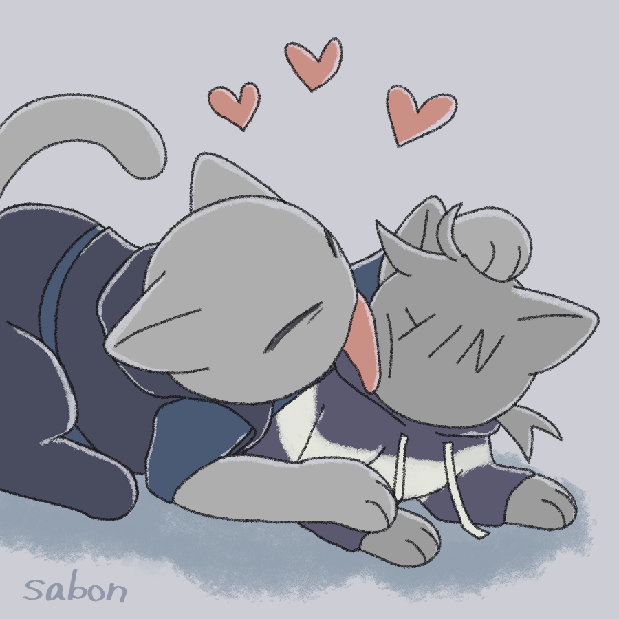 sabon-m:  Even if he were a cat, he would show love in the same way. 