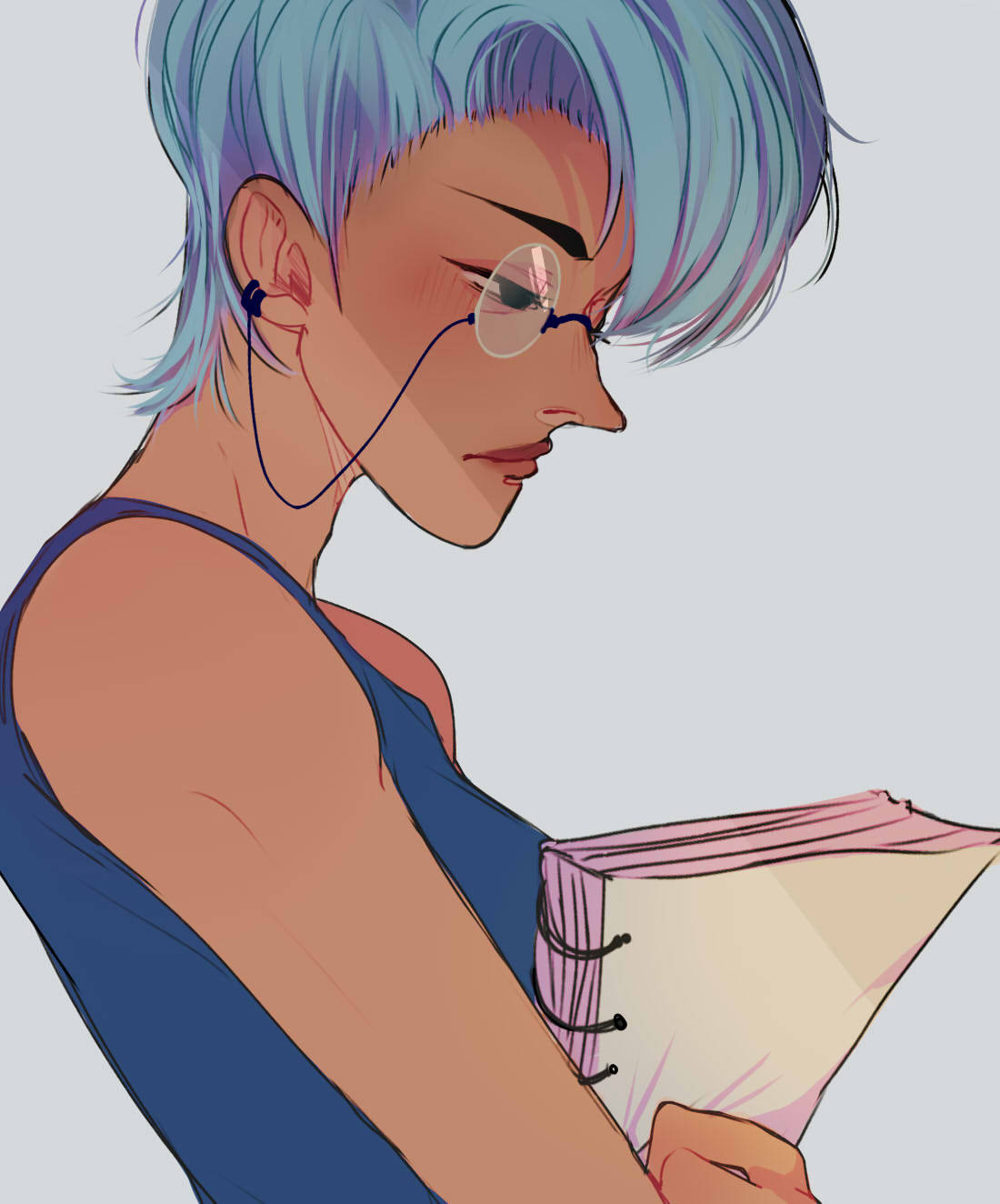 candrawart:ok this time I did a proper human AU for my blue wife