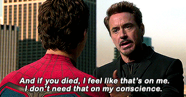 tony stark loves peter parker and just want to protect him