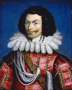 George Villiers, Duke of Buckingham  (1592-1628) by van Somer   