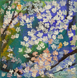 creese:  Sakura Oil Painting by Michael Creese