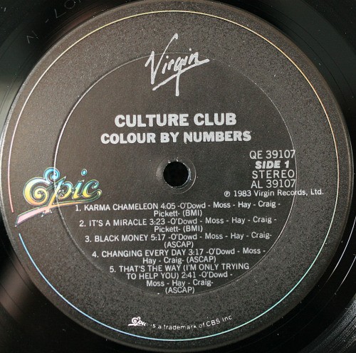 Culture Club : Colour by Numbersformat: vinylrelease date: 1983source: my record collection