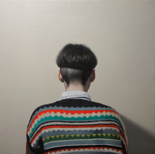 misswallflower: Daniel Coves, “Back Portraits”, Oil on linen