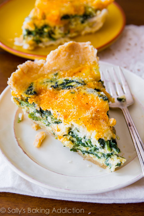 (via Sallys Baking Addiction Cheesy Spinach Quiche. » Sallys Baking Addiction)