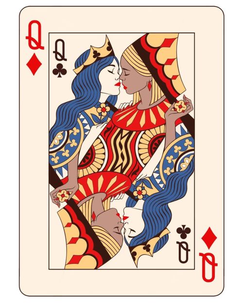 thecollectibles:Playing Cards Artwork by Mahdieh Farhadkiaei 