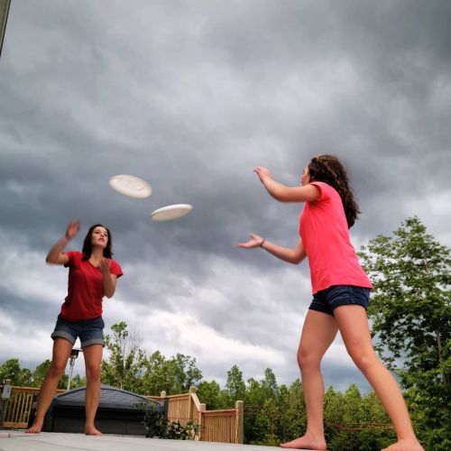 Between storms… #always #frisbee #catch #play #stormy #weather #sisters #siblings #ultimate #