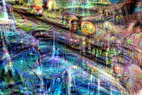 prostheticknowledge:  InceptionismGoogle Research release images related to their work in Neural Networks - just as they are used for image recognition and learning, when they are used for image creation, the results are incredibly surreal:Artificial
