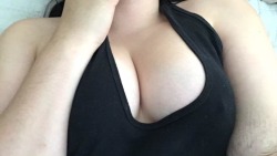 baby-girlts:  Send in requests, but goodnight.  — Early day tomorrow. Should I show you guys whats underneath of my outfit tomorrow?  Let me suck on them nice titties