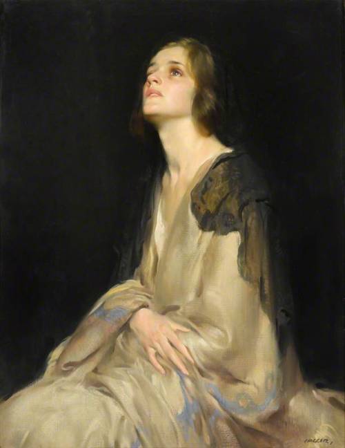 ganymedesrocks:  radstudies:  David Jagger (English, 1891-1958) Kathleen - the artist’s wife   Excellent work from David Jagger, RP, ROI was an English portrait painter.