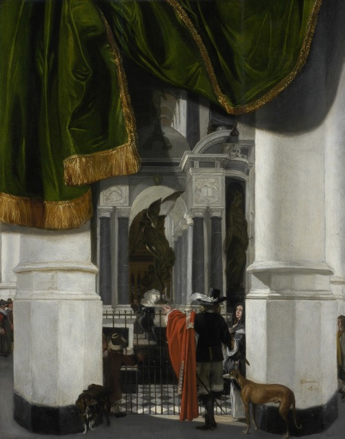 View of the Tomb of William the Silent in the New Church in Delft by Emanuel Witt, 1653 and 1656