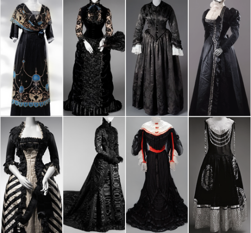 warpaintpeggy:  some of my favorite vintage dresses        ↳  black 