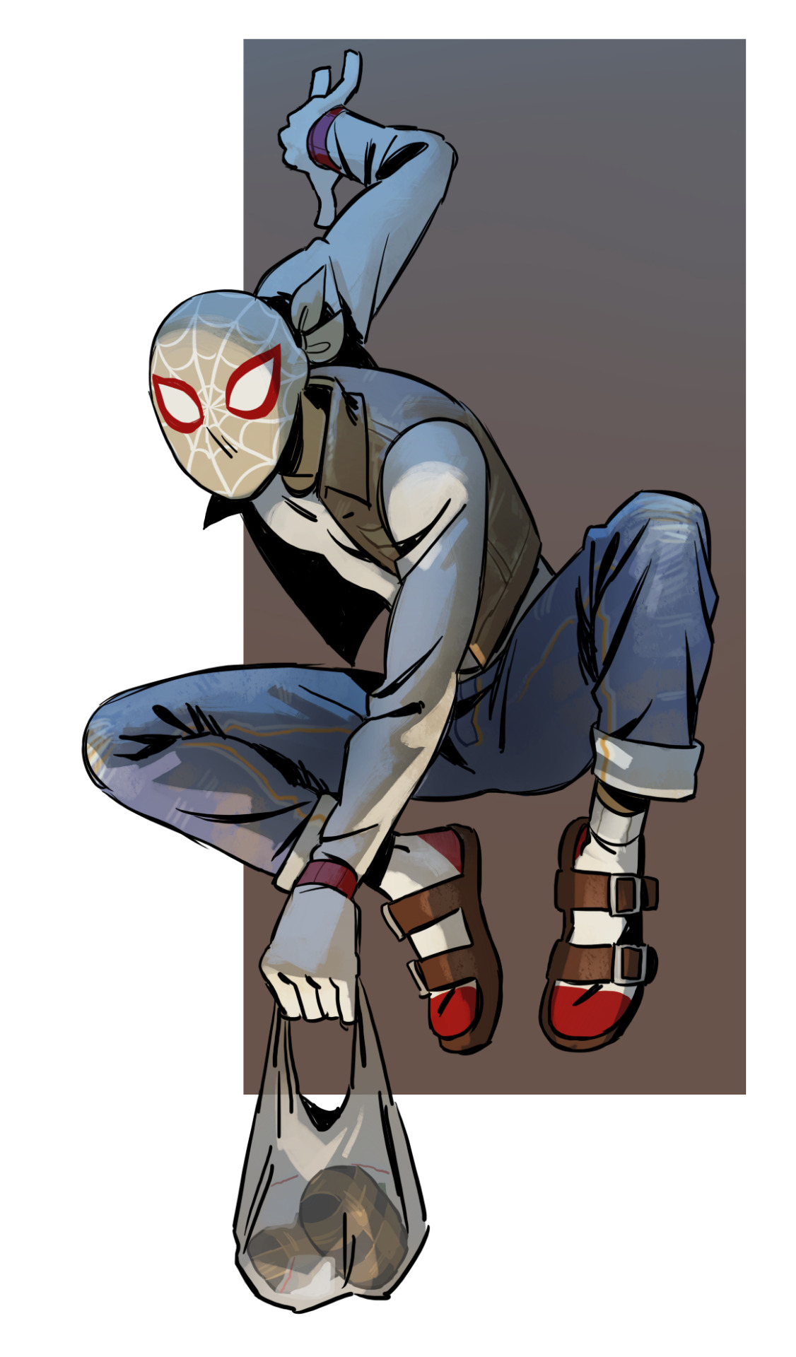 Proud creator of stupid stories (also other stuff) — My Spidersona:  Spider-Hopper! Art by the skillful