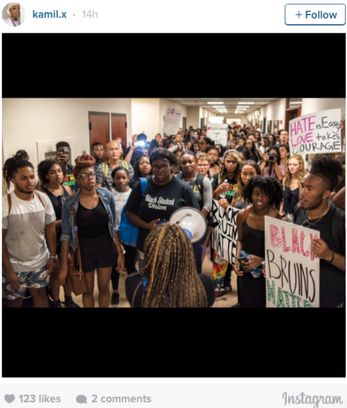 brownstatuesquesugarbaby:  micdotcom:  Black UCLA students call out their peers for hosting a blackface frat party On Tuesday, UCLA’s Sigma Phi Epsilon fraternity and Alpha Phi sorority co-hosted a party called “Kanye Western,” at which many students