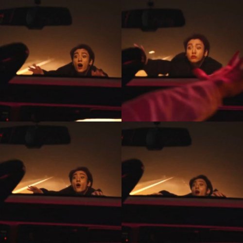 Omg, The Queer Vibes Of The Left And Right MV.Charlie Running Over JK With His Car (like He Tries To