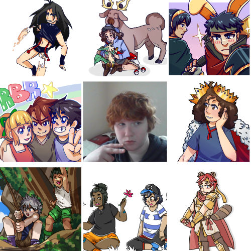 I Did One Of Those Art Vs Artist Things, Also My First Selfie W My New Computer And New Haircut ,,