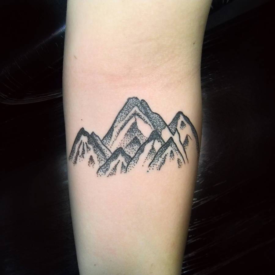 Mountain Temporary Tattoo (Set of 3) | Tattoo set, Tiny tattoos, Small  tattoos simple