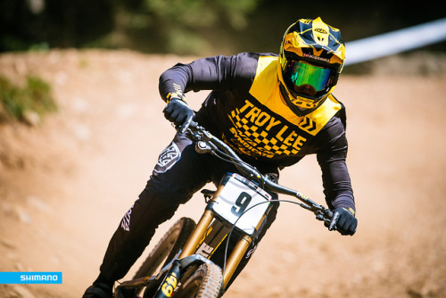 rideshimano:Luca Shaw at the 2018 UCI MTB World Championship