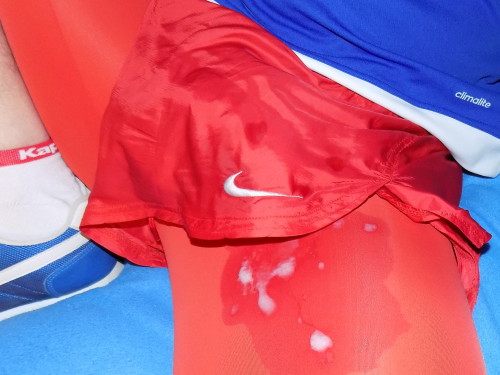 LOOKS LIKE SOMEONE ELSE LIKES THESE SILKY NYLON SHORTS TOO!