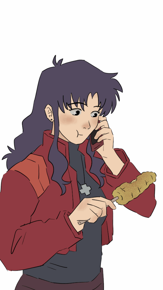 Just Misato Eating An Elote