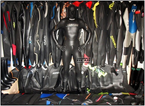 darkbikergear: 100 % NEOPRENE FREAK :-) I envy that collection of wetsuits