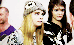 zainmalikstan-blog:  Backstage at Giles with Cara Delevingne, Kendall Jenner &amp;