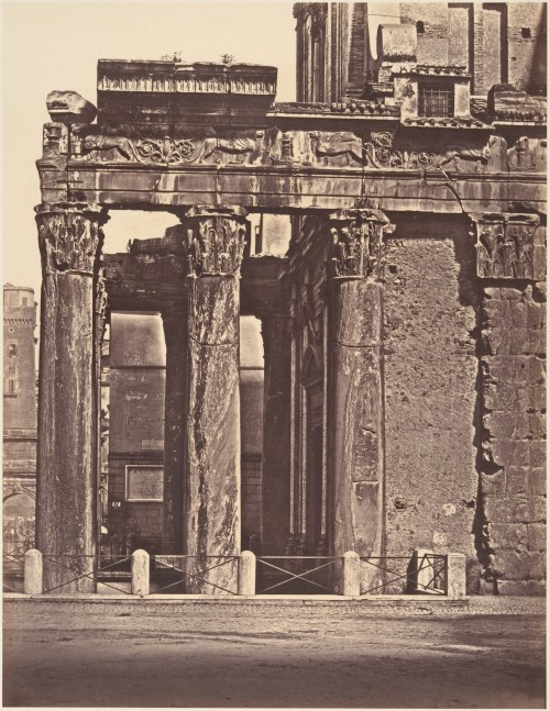 Tempio di Antonino e Faustina by Eugène Constant1848-1852albumen print from glass negativeThe Metrop