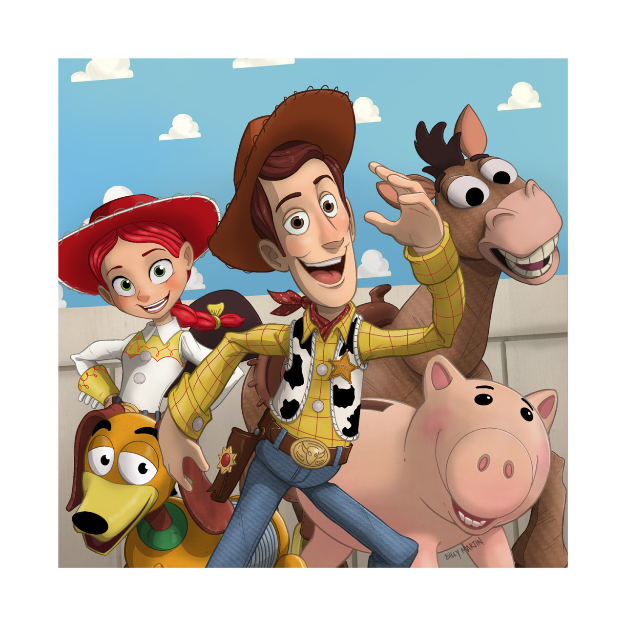 Toy Story by Billy Martin #toy story#Billy Martin#digital art#art#illustration#pixar#disney#sheriff woody#buzz lightyear#zurg#emperor zurg #mr. potato head #rex#jessie#slinky dog