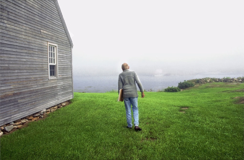 kafkasapartment:   Andrew Wyeth Benner Island, Maine, 1996.  Harry Benson, b. 1929Pigment print.