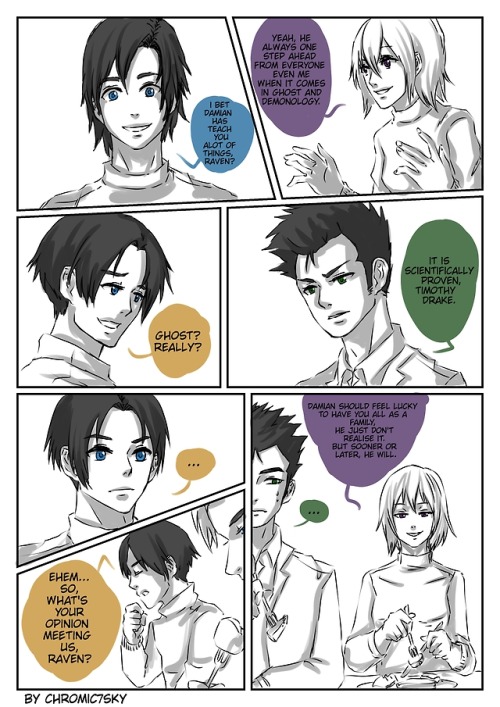 chromium7sky: O dear sorry it took a long time guys… do you miss my damirae comic? Lol This i