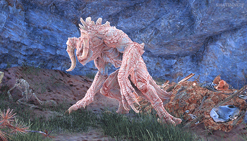 shatinn:Animals of the Commonwealth - Albino Deathclaw (2 of a few more)I never saw a deathclaw slee