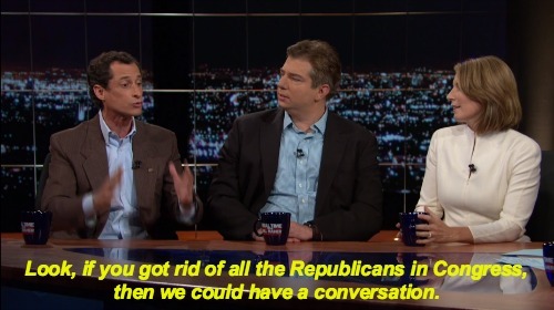 justplainsomething:hermionegranger:hermionegranger:Real Time with Bill Maher: 6.6.14 — Anthony Weine