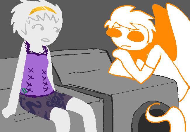 Homestuck: Double Death of the Author — DAVESPRITE: you look terrible ROSE:  Thank you....