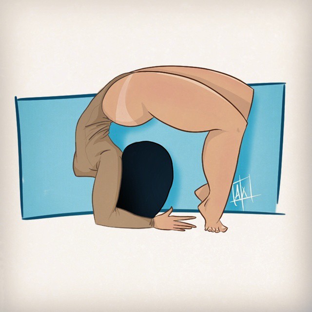 axart:  Cartoon of my favorite yoga instructor @cbquality #axcomix  Nice drawing