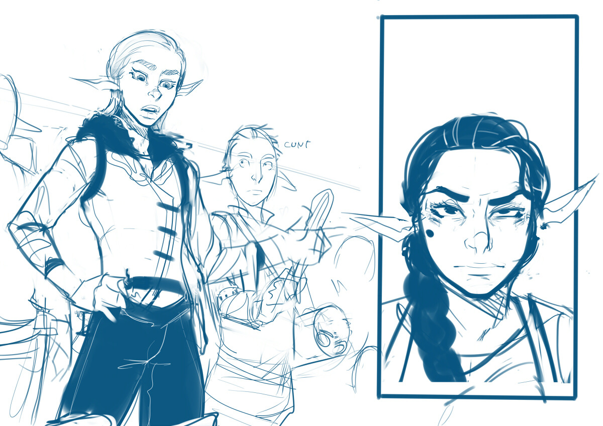 Whoo last second design changes. The elf will be blonde.  Patreon update:  683.55$