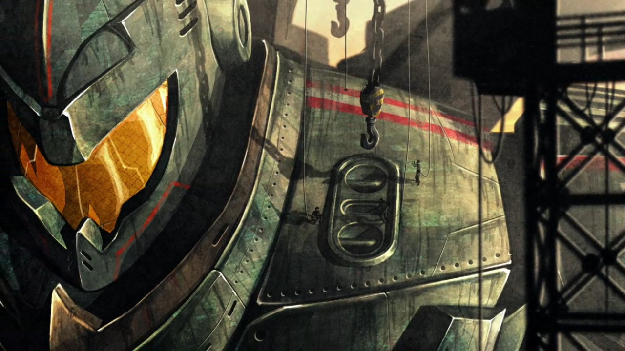 blindfoldednopinyata:  Some Screen Shots on the art from the EXTRAS in Pacific RIm