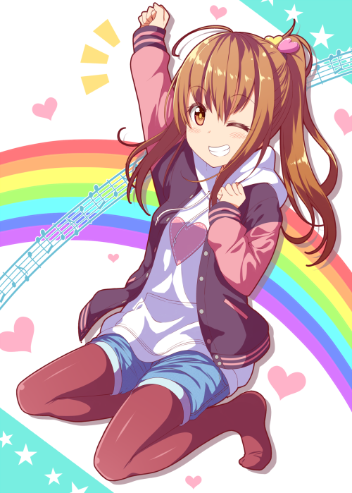 スタジャン＋パーカー＋ショートパンツ＋タイツでカワイイ！