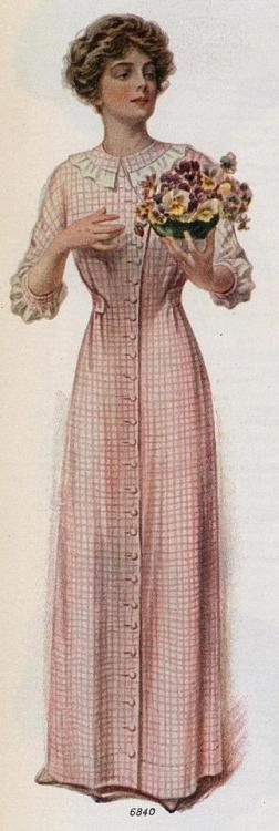 pinkcinnamonrolls:Peachy pink dresses, Ladies’ Home Journal, 1910-1919