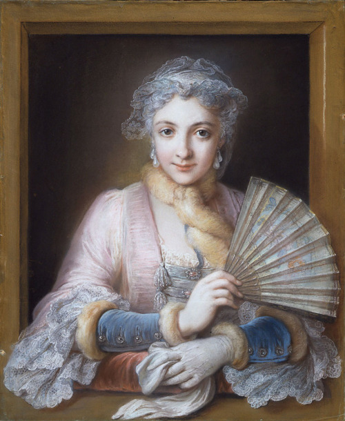 history-of-fashion:ab. 1732-1735 Charles-Antoine Coypel - Charlotte Philippine de Châtre du Cangé, M