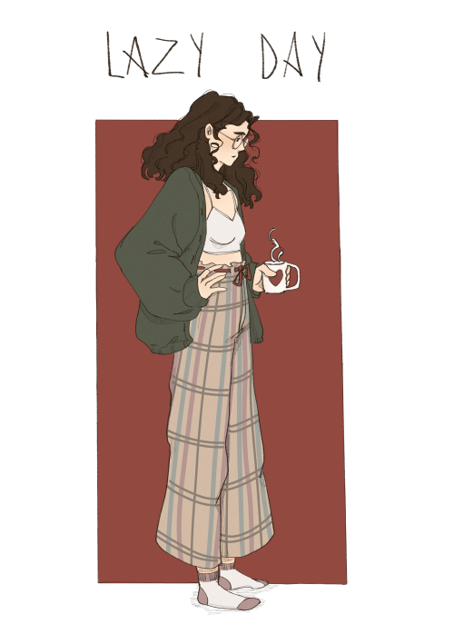 ninamon-art: lazy day outfit (hi, it’s me on a natural curly hair day)