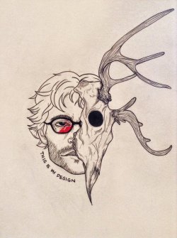 saur0nite:  Will Graham tattoo/print design,