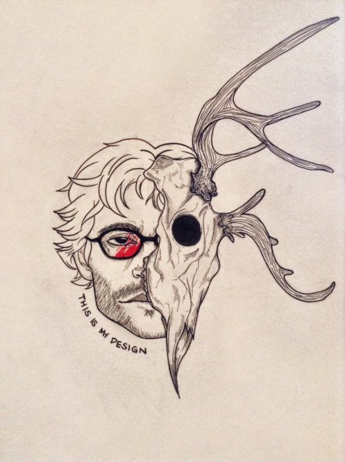 saur0nite:  Will Graham tattoo/print design, purchasable here.Back to basics: solid, thick outlines, neat, simply and the oldest quote in the book.