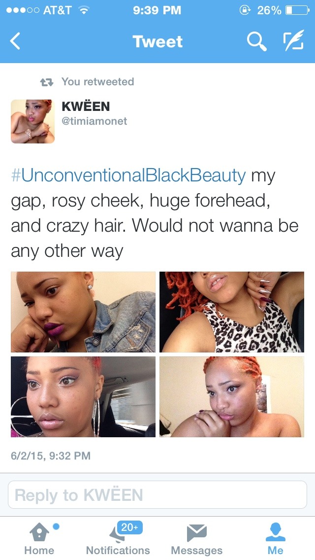 sharkbaitwhohahaa:  Unconventional Black Beauty is for black girls to embrace their