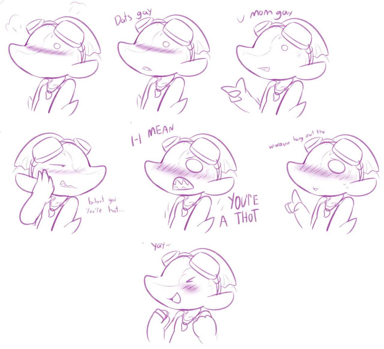 felinosinsareunbreakable: A bunch of felishark doodles i did yesterday second one