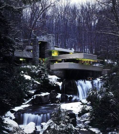 fiore-rosso:Frank Lloyd Wright.The  Edgar J. Kaufmann Sr. Residence.Mill Run, Pennsylvania