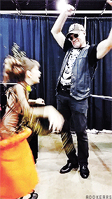rookerrs-deactivated20140910:  Michael Rooker recreating the Dancing Groot Scene with a fan. [video source] 