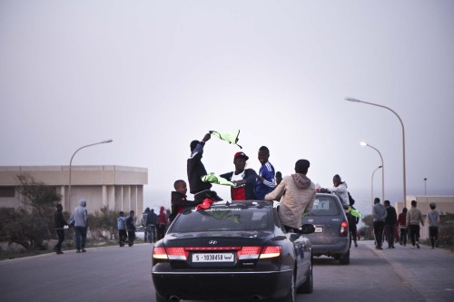 Football tournament at the Janzour Tawergha Camp for internally displaced Libyans. After almost 4yea